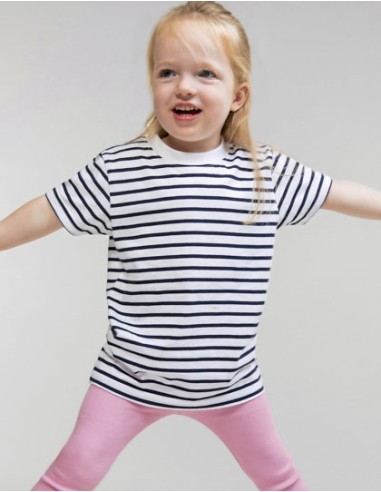 LAR-LW027-Short Sleeved Stripe T Shirt